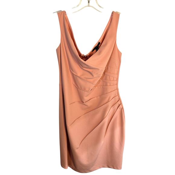 Symphny Large Pink Women's Sleeveless Dress Short Formal Miss Size 12 14 L - Picture 2 of 6